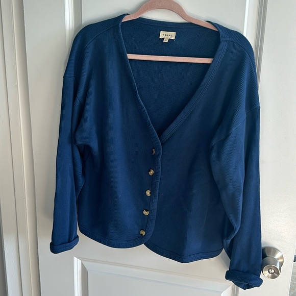 DONNI Navy Cardigan - Picture 1 of 2